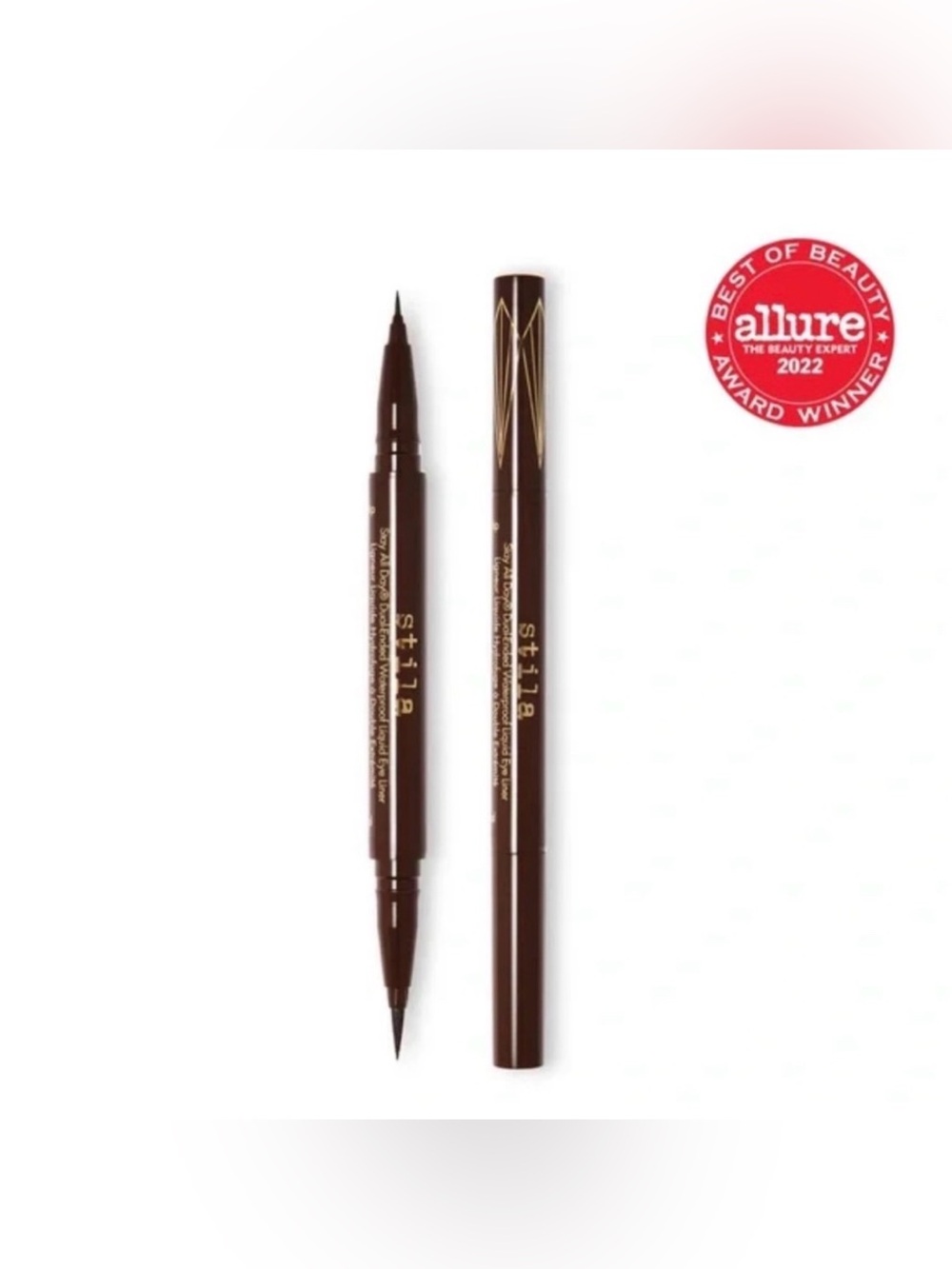 Stila Stay All day Dual-Ended Waterproof Liquid Eye Liner Micro Tip DARK BROWN